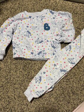 Bluey Purple Sweater and Pants set sz 4T